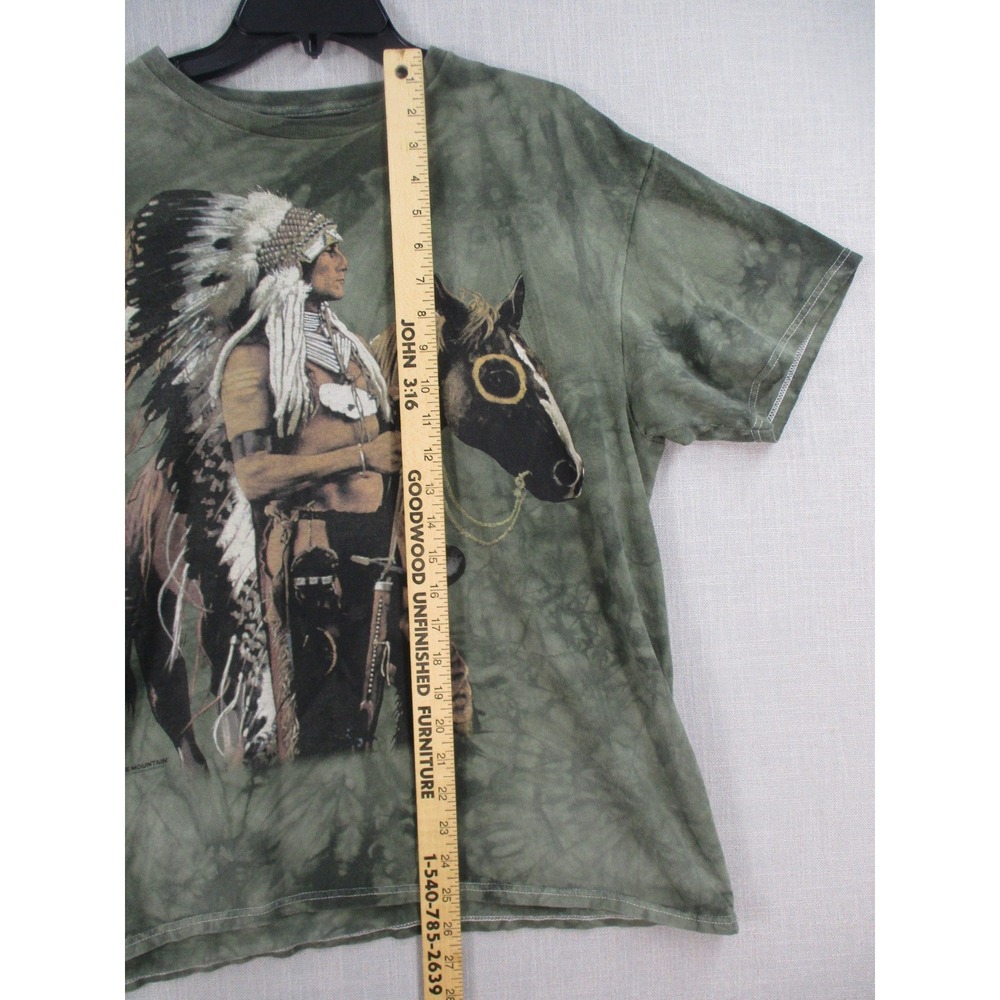 The Mountain Native American‎ Warrior Chief Horse Tie Dye Graphic T-Shirt Mens L - Picture 5 of 8